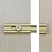 Oedema Solid Aluminum Alloy Silde Lock Adhesive Barrel Lock 4 inch Slide Bolt Latch for Barn, Gate Door, Sliding Door, Bedroom, Gold
