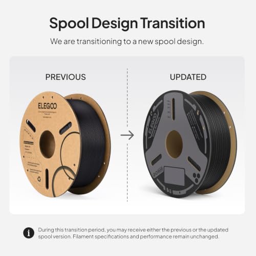 Image of ELEGOO Carbon Fiber PLA Filament 1.75mm Black 1KG, PLA-CF Strong Matte 3D Printer Filament Dimensional Accuracy + /- 0.02mm, 1kg Cardboard Spool(2.2lbs) for Most FDM 3D Printers