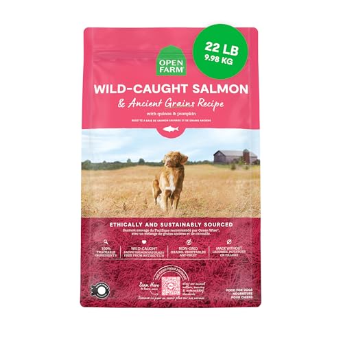 Open Farm, Ancient Grains Dry Dog Food, Protein-Rich & Nutrient Dense, 90% Animal Protein Mixed with...