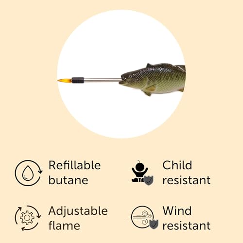 Encendedor con diseño de pez para pesca miniatura 2