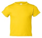 Rabbit Skins boys 5.5 oz. Jersey Short-Sleeve T-Shirt(RS3301)-YELLOW-4T