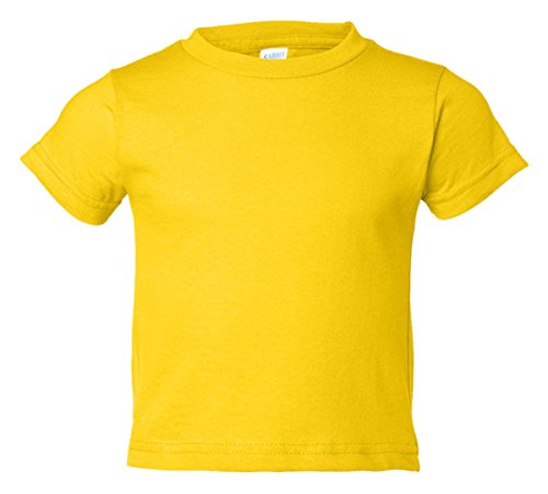Rabbit Skins boys 5.5 oz. Jersey Short-Sleeve T-Shirt(RS3301)-YELLOW-4T