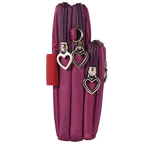 Cellphone Purse Wallet Cross Over Body Bag Shoulder Pouch Wristlet Armband For Samsung Galaxy S23 Ultra S22 S21 S20 Fe A03 A33 A04 A14 A53 Iphone 14 13 12 11 Pro Max Xr Google Pixel 7 6 Pro (Purple) #TOP1
