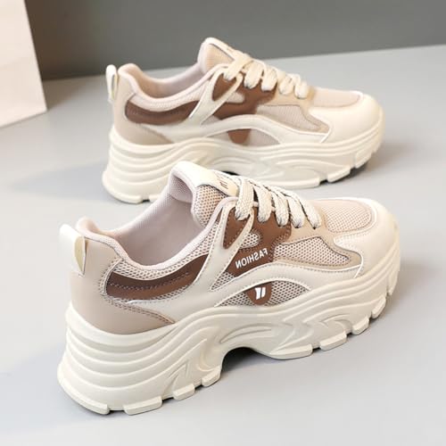 Women's Fashion Thick Sole Mesh Sneakers Road Running Walking Shoes2