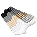 No Show Socks Women 8 Pairs Invisible Loafer Flat No Slip Rise Flats Ankle Liners Short Thin Low Cut-M