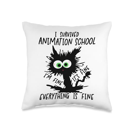 I Survived Animation School Graduation 2026 Throw Pillow