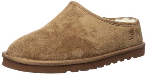 Skechers Men's RENTEN-LEMATO Slipper, Tan, 8 Medium US