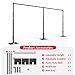 EMART Backdrop Stand Heavy Duty 12ftx20ft, Adjustable Pipe and Drape Photo Background Support Kit, Metal Frame with Flat Base for Wedding Birthday Party Banquet Decorations-Black