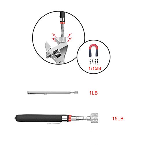 4 Pack Telescoping Magnet Pick-up Tool Set - Retrieving Pickup Tools?Extendable Pick Up Tools?Bendable Spring Magnet Stick?Flexible Extra Long Reach Bendable Curve Grabber with 4 Claws