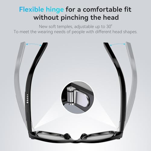 2026 EarlySincere Ai Smart Glasses For Men Women, 8mp 4k Hd Camera Glasses, 410mah Battery, Supports Photo/Video/Audio Recording, Ai Voice Control, Ai Glasses With Bluetooth Calling (Photochromic) - Image 4