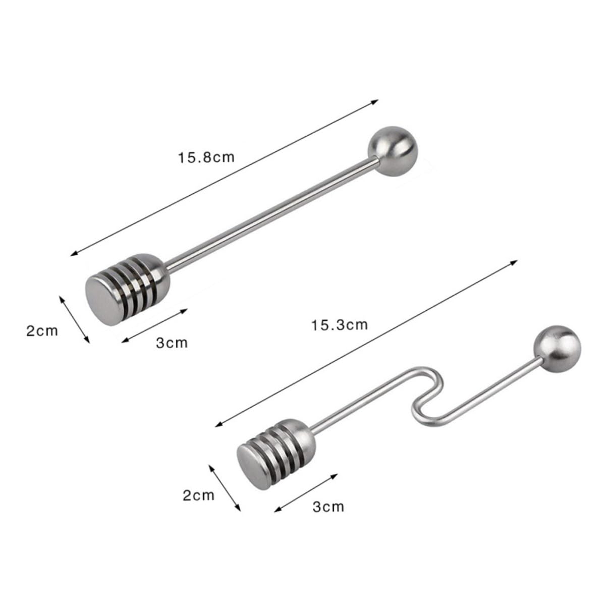 SHOWERORO Honey Stirring Spoon Jar Kit Round Beads Stainless Steel for Easy Cleaning
