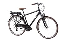 F.lli Schiano E-Ride, E Bike Trekking 28 Zoll, 36V 10.4Ah Abnehmbarer Akku, Motor 250W 40Nm, Trekking EBike für Herren, Schwarz – Ansicht 1