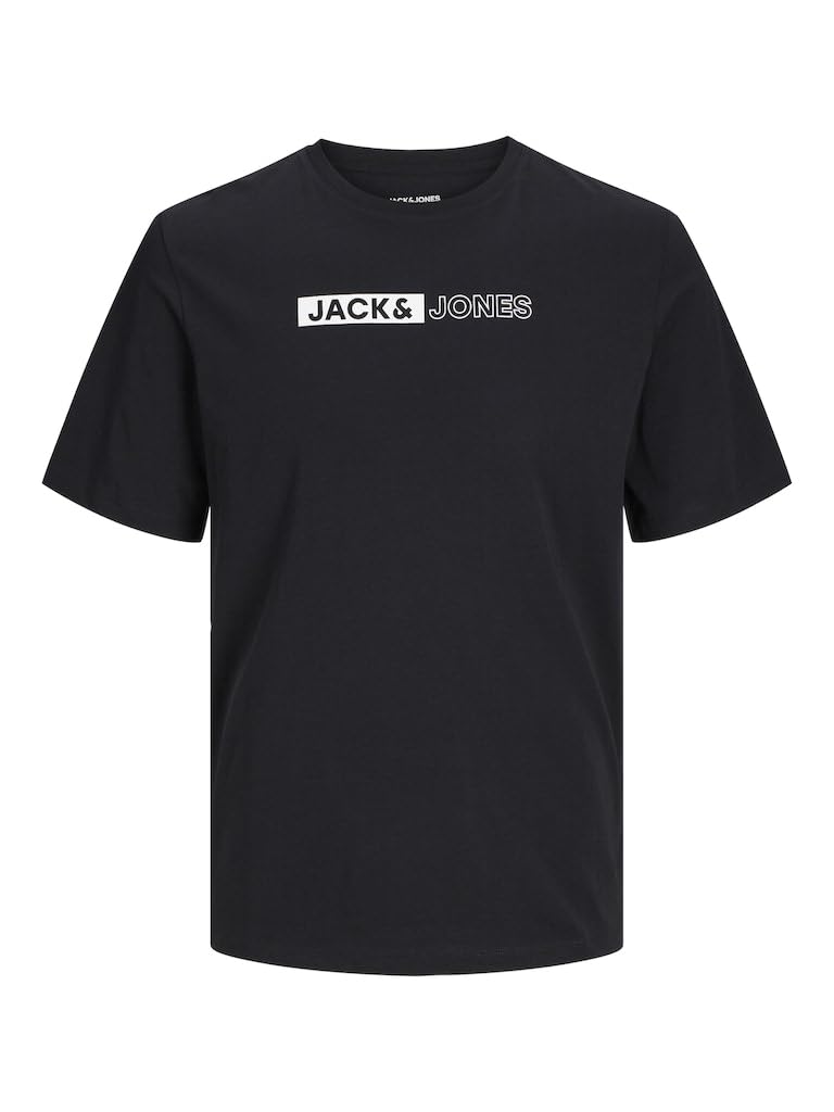 Jack & Jones Boys' Jjeplayer Tee SS O-Neck Noos Jnr T-Shirt (Pack of 1) 128 Black