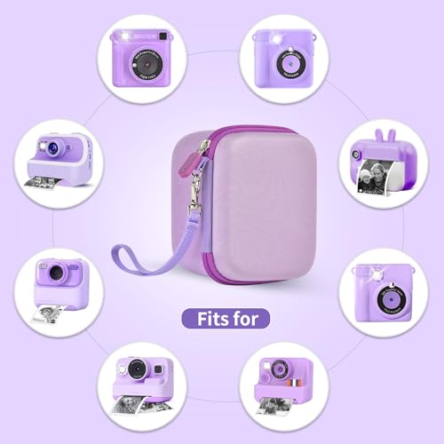 Funda rígida para cámara instantánea para niños PAIYULE morada miniatura 2