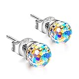 Alex Perry regalos para mujer san valentín Regalos Navidad Mujer Pendientes Plata de ley 925 Cristales de Swarovski Aurore Boreale Redondo Joyas Cumpleaños Aniversario Día de San Valentín Ella Su