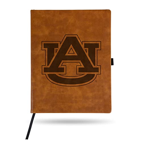 Rico Industries NCAA Auburn Tigers Brown Laser Engraved Notepad W/Elastic Band - 8.25'' W x 11.5'' H