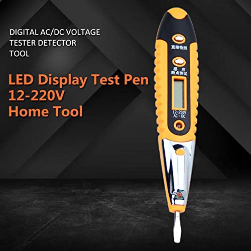 Image of yadav AC /DC 12-250V LCD Digital Display Voltage Test Pen Multi-functional Voltage Detector Tester