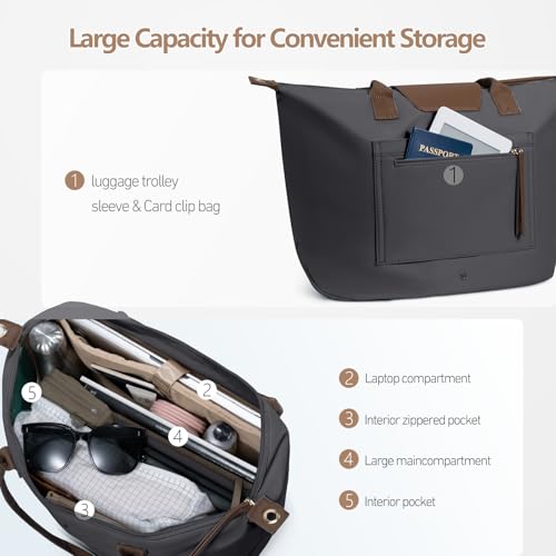 Bolso Tote para Mujer Ligero con Compartimentos miniatura 6