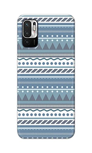 Image of Printed Hard Back Cover Case for Mi Redmi Note 10T 5G | Mi Redmi Note 10 5G Back Cover (Seamless Geometric Tribal Pattern) -1803