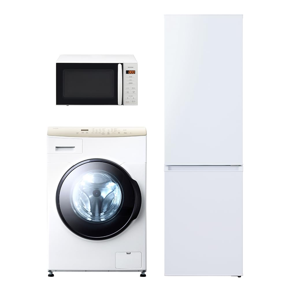 ⭐︎左右付け扉冷蔵庫／8㌔洗濯機/レンジ/1〜2人暮らし最適！/美品3点セット 家電セット】 家電2点セット 冷蔵庫162L+洗濯機8kg 一人暮らし