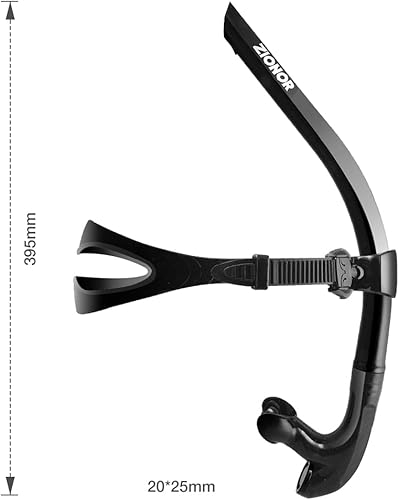 Miniatura 8 de ZIONOR Regazo de esnórquel natación natación entrenamiento buceo esnórquel cómoda boquilla de purga unidireccional para piscina de agua abierta