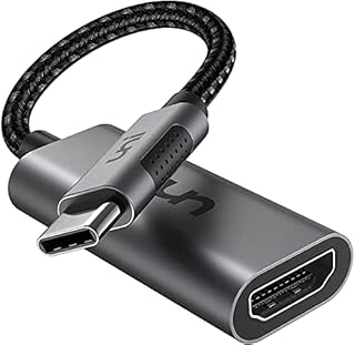 uni USB C to HDMI Adapter 4K@60Hz, Thunderbolt 3 to HDMI Adapter Compatible with MacBook Pro, MacBook Air, iPad Pro, Surface Pro, Galaxy, Dell etc. -Grey