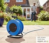 Heavy Duty 25m Extension Lead Cable Reel - 4 Way Socket Cord Reel with Thermal Cut-Out Protection, 13A 240V Fused UK Plug, High Visibility Cable for Garden, Garage, Home and Workshop Use - Image 4