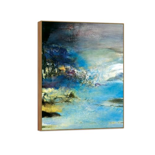 Impression sur toile Zao Wou-Ki 04.01.82 avec cadre en bois 70x90cm
