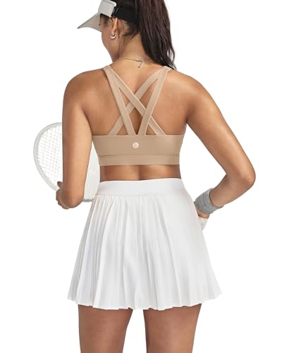Image of RUNNING GIRL Sports Bras for Women,Padded Strappy Sports Bras Criss-Cross Back Medium Support Sports Bras with Removable Cups