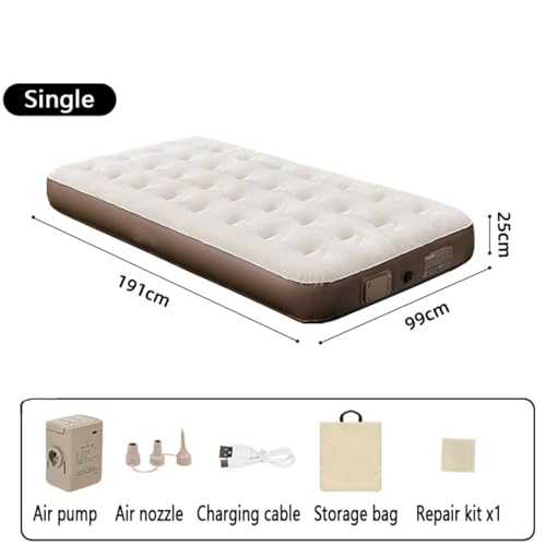 Matelas gonflable simple lit gonflable 1 place pneumatique camping - 3