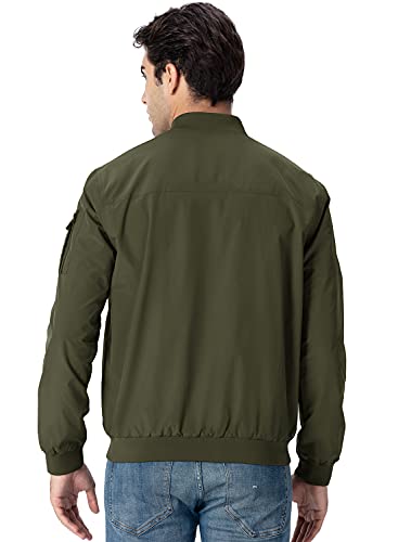 Image of Gopune Men's Windproof Bomber Jacket Lightweight Windbreaker Outdoor Golf Fashion Coat