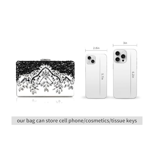 CZWLWYXB Rhinestone Pattern Evening Bag – Versatile Women’s Clutch, Perfect for Dress, Wedding Cheongsam, Bridesmaid – Elegant, Lady-Like Party Bag by CZWLWYXB - Used condition - Image 9