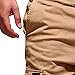Maiyifu-GJ Men's Casual Elastic Waist Cargo Shorts Relaxed Fit Multi Pockets Outdoor Short Lightweight Hiking Short Pants (Khaki,Medium)