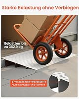 VEVOR Türschwellenrampe, 423x864x87 mm, Rollstuhlrampe aus Aluminiumlegierung mit Einer Tragkraft von 360 kg, Bordsteinrampen für Heimtreppen für Rollstühle Roller Gehhilfen Fahrräder Dreiräder – Ansicht 3