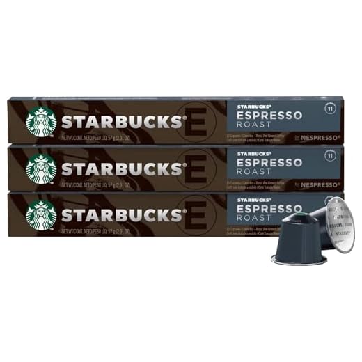 Starbucks by Nespresso Coffee ESPRESSO ROAST (Caramelly Notes Dark Roast) 30 Pods Capsules 3 Sleeve