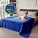 Bedding Aid Waterproof Throw Blanket – Leakproof, Spill-Proof Flannel Blanket for Bed, Couch, Kids & Pets Protection, Reversible Water-Proof Design (Navy Blue & Abyss Green, 40x60)