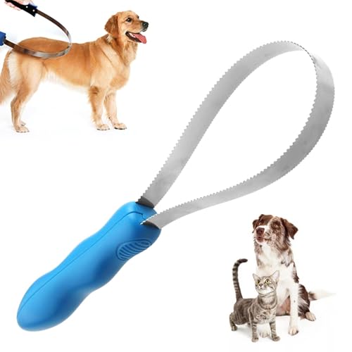 Fellbrush Dog Leaf | per cani Fellbrush, strumento pericoloso per animali domestici realizzato in acciaio inossidabile, con spazzola per cani in metallo con un comodo manico per