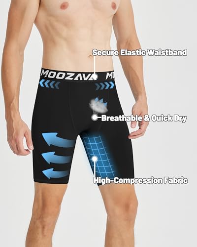 1 or 2 Pack Mens Compression Shorts Spandex Shorts Performance Sport Athletic Underwear Workout Running Base Layer3