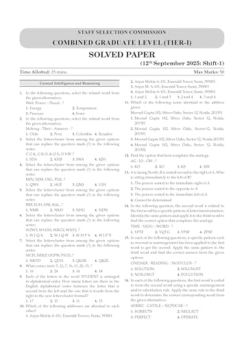 Image of Oswaal SSC Reasoning 15 Years Question Bank English Medium | 3900+ MCQs Tier-1 Chapter-wise & Topic-wise | SSC CGL, CHSL, MTS, CPO | Previous Years 2011-2025 | For 2026 Exam
