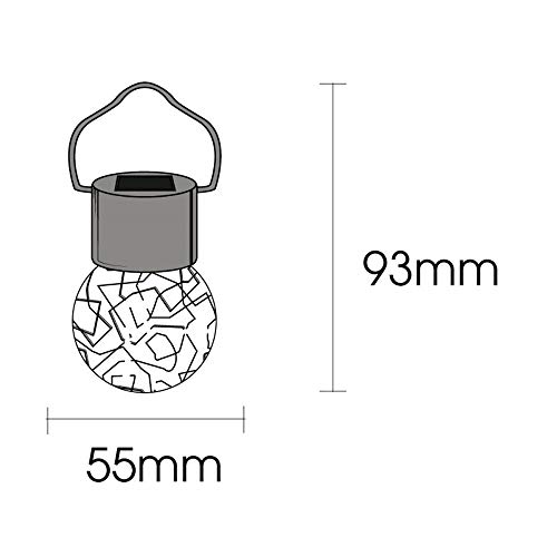 Kit 2 Luminária Solar Pendente Jardim Globo Led Colorido