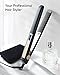 Professional Hair Straightener Titanium Flat Iron for Hair Makes Hair Shiny Dual Voltage Flat Iron Heats up Fast, Black