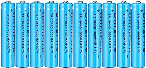 10440 Rechar, No. 7 AAA 1000mAh 3.7V Li-ion rechar with Top Button for S s, 10 Pieces