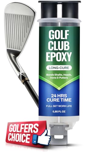 FORTIVO Golf Club Epoxy High Strength – 20 Min Work Life Golf Club Repair for All Golf Shafts, Heads, Drivers, Putters, and Irons, Works on Graphite & Steel Shafts - 0.85oz