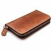 CestAntiQ Zippered Leather Journal Cover Compatible with Moleskine Cahier TWONE Original Kraft Elan Pitch Black Pocket Size 3.5 x 5.5 for Field Notes Notebook Memo Books with Pen Holder Handmade (Tan)