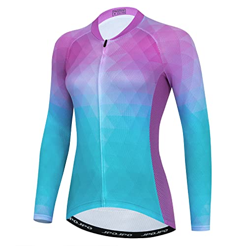 Women's Biking Jersey Long Sleeve Cycling Shirt Top Lady Bike Jerseys