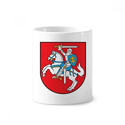 Cadeau Europe emblème Lituanie coupe en céramique blanche pour bureau