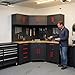 Tsnritor Corner Workshop Set,10Pcs Garage Cabinets and Storage System with Corner Cabinet, Cabinet Drawers, Workbench, Pegboard for Tool Organization, Red Handle