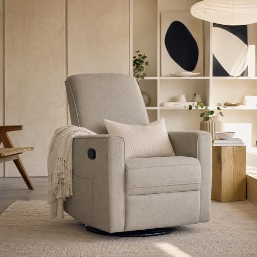 Image of Evolur Raleigh Plus Nursery Glider Recliner, GREENGUARD Gold, Warm Sand