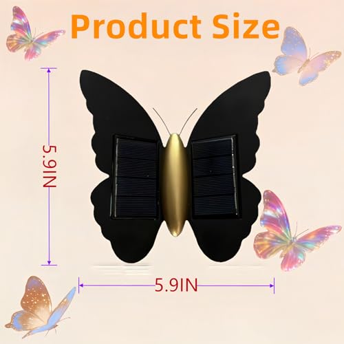 Luz solar impermeable LED con diseño de mariposa para iluminar patios oscuros 6