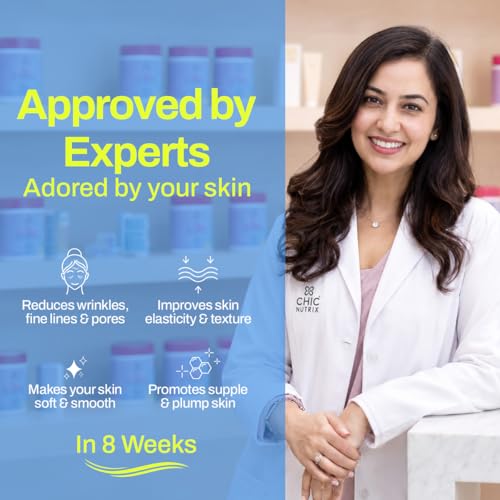 Image of Chicnutrix Marine Collagen Supplements Powder for Women & Men | 8000mg Japanese Marine Collagen Peptides, AstaReal Astaxanthin | Zero Sugar, Fast Absorption & No Fishy Aftertaste | Lemonade Flavour